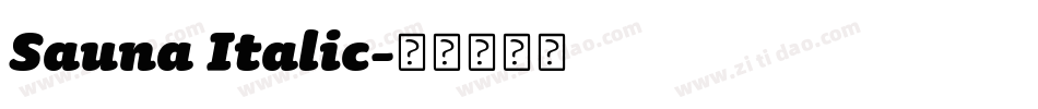 Sauna Italic字体转换